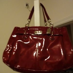 Coach Jayden Red Wine Patent Bag!